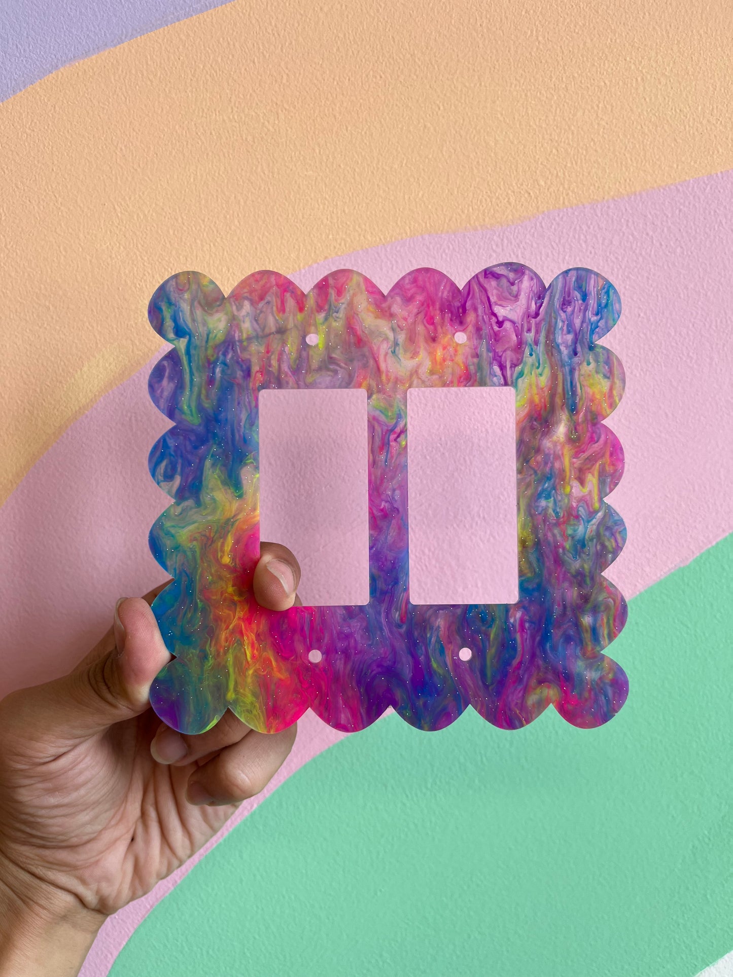 Neon Sparkling Paint Outlet Covers