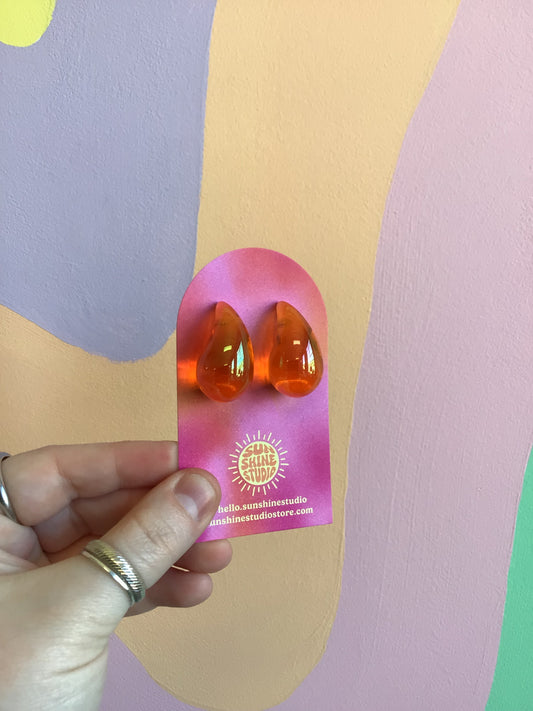 Resin Chunky Colorful Stud