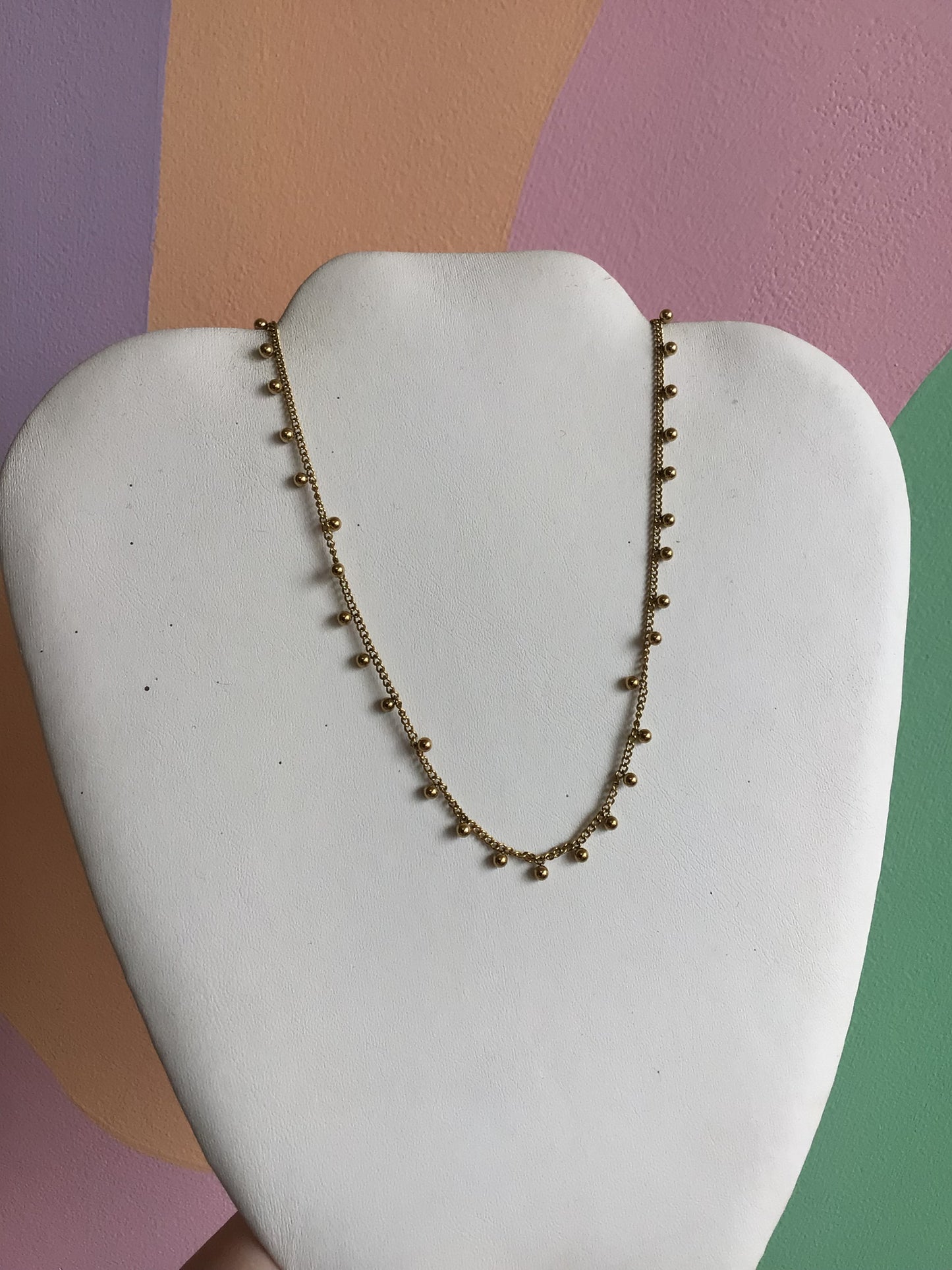 Small Radiant Ballpoint Titanium Layering Necklace
