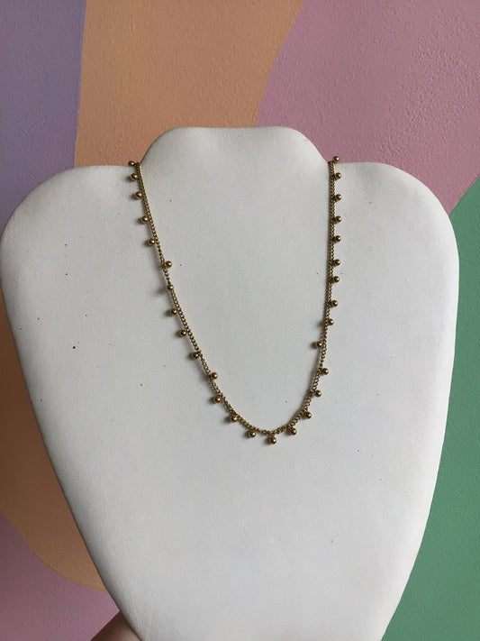 Small Radiant Ballpoint Titanium Layering Necklace