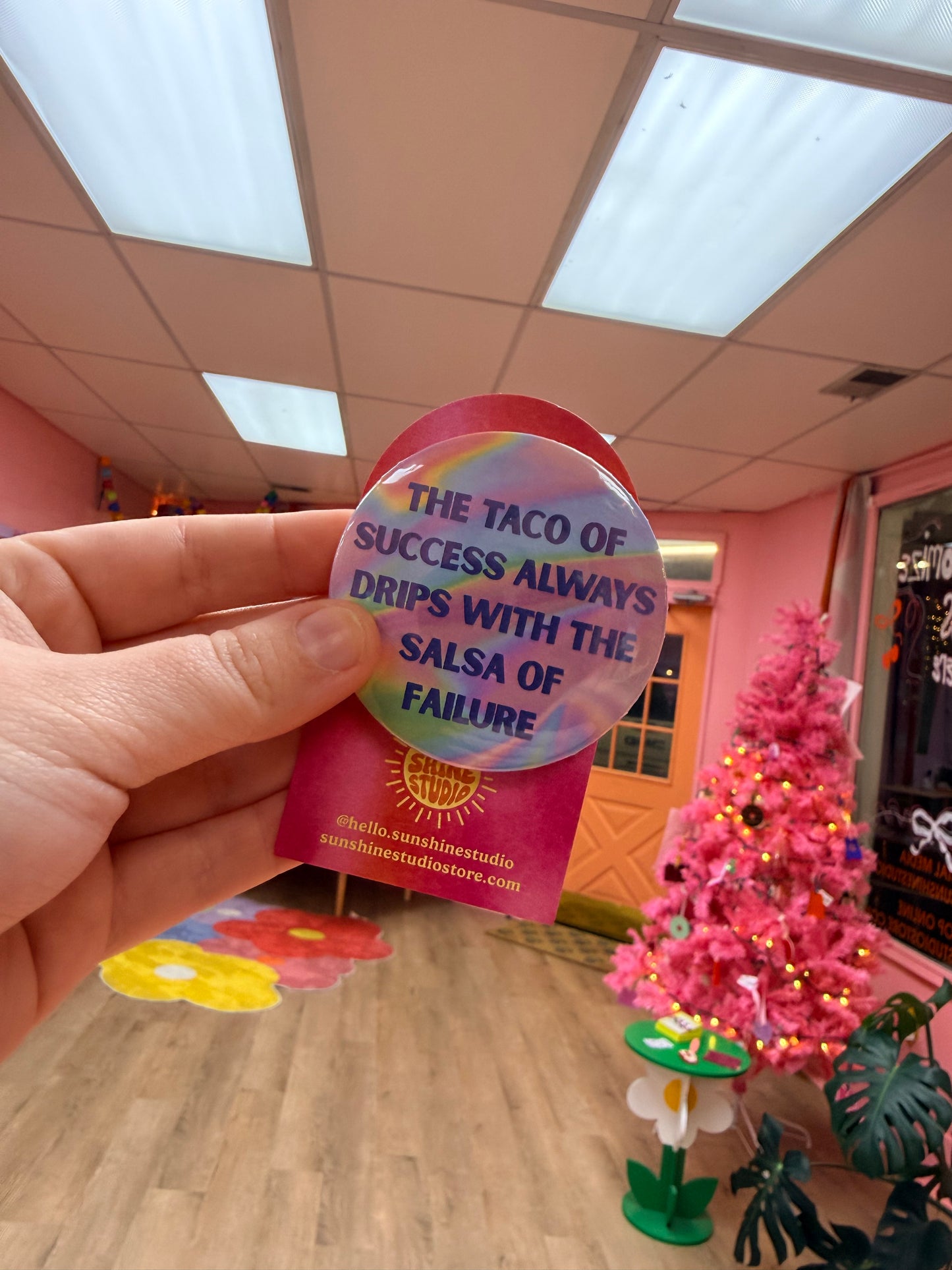 “The taco of success, always drips with the salsa of failure” Pin