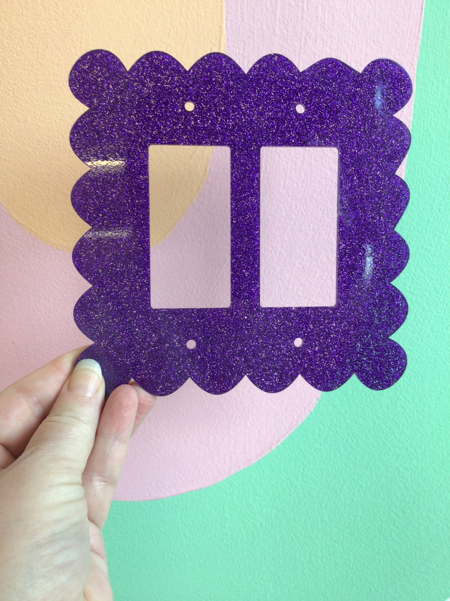 Purple Glitter Outlet Covers