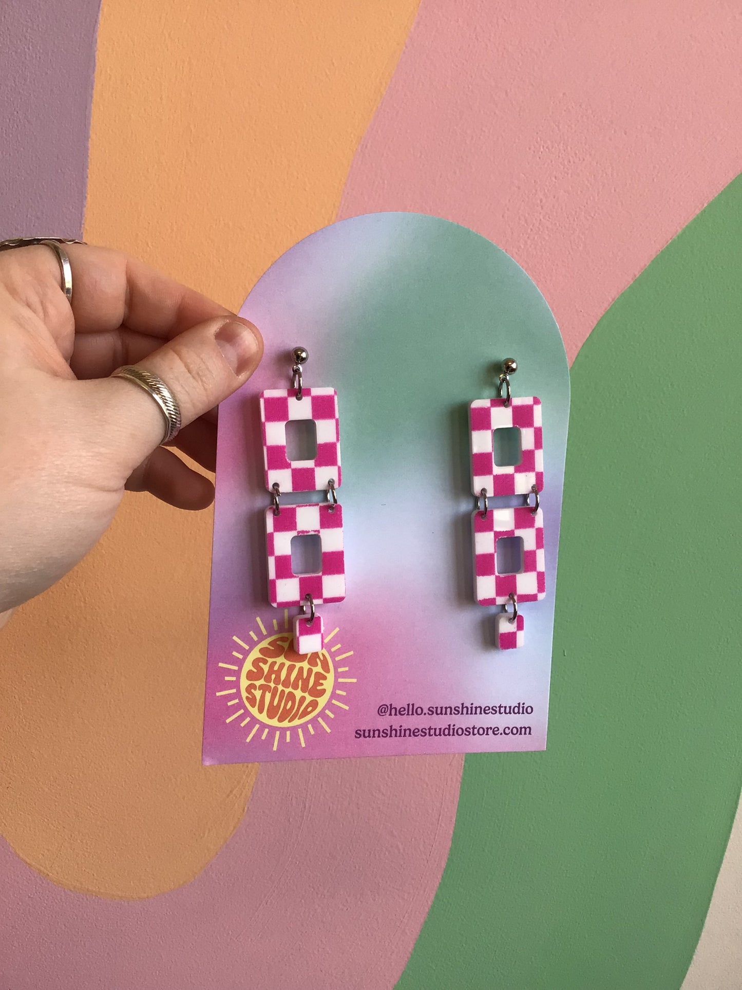 Stacked Statement Acrylic Earrings