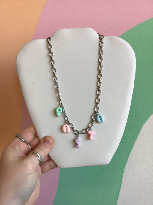 P-A-S-T-A necklace