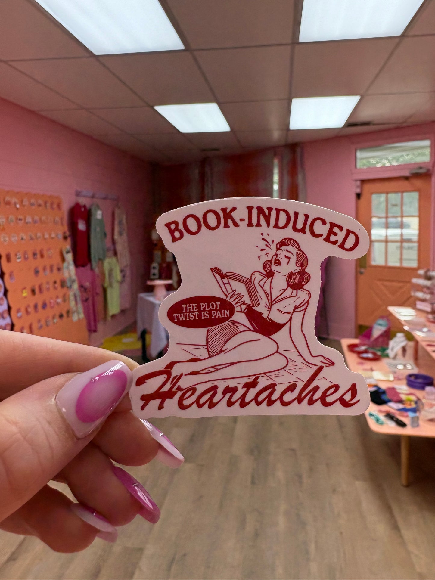 "Book Induced heartache" Sticker