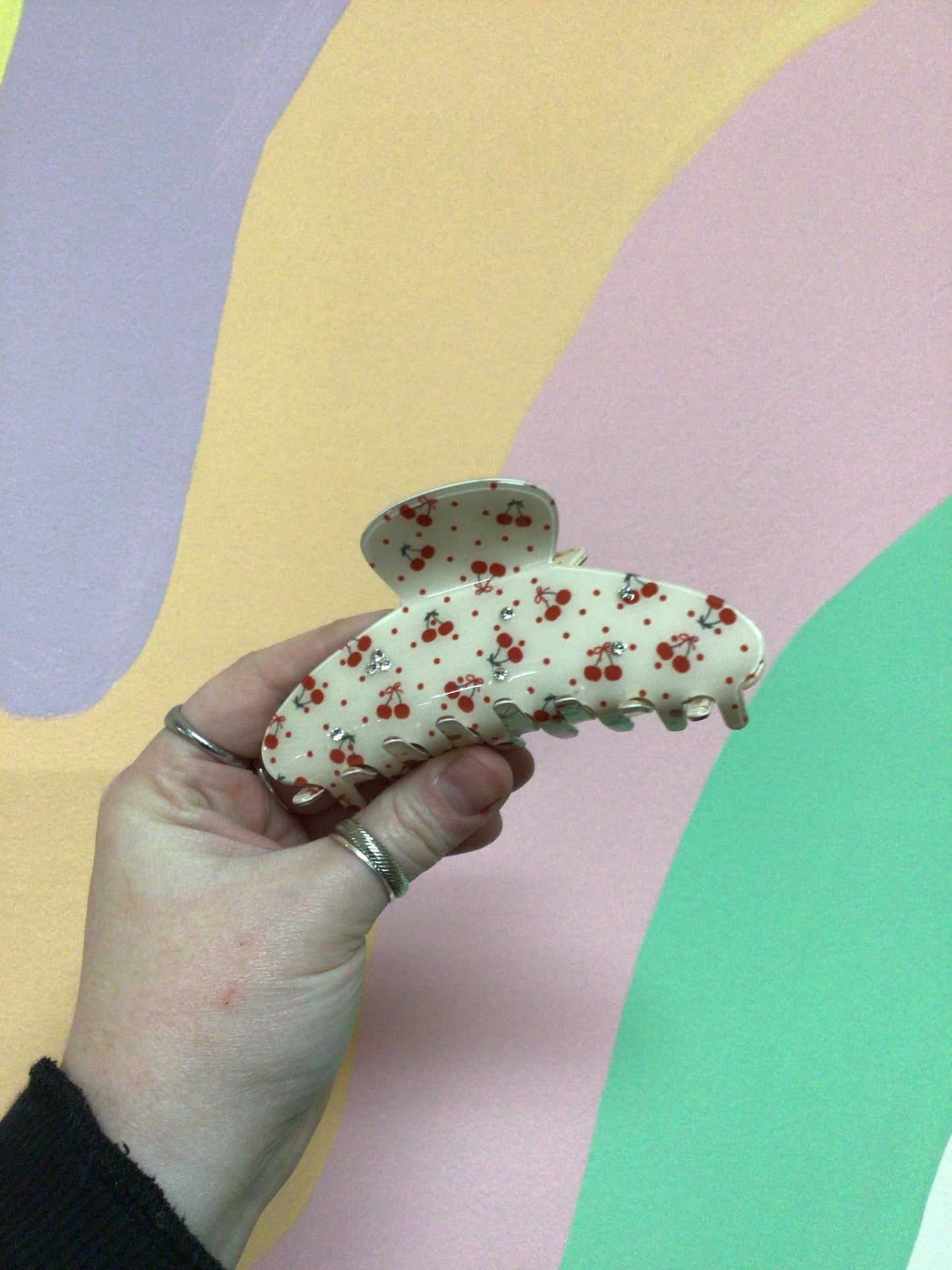 Cream Toile Hairclaws