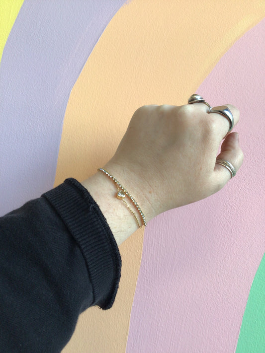 “You Make Me Feel So Glittery” Titanium Bracelet