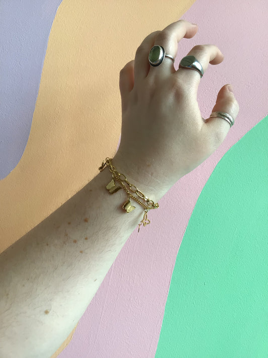 Delicate Layered Butterfly Bracelet