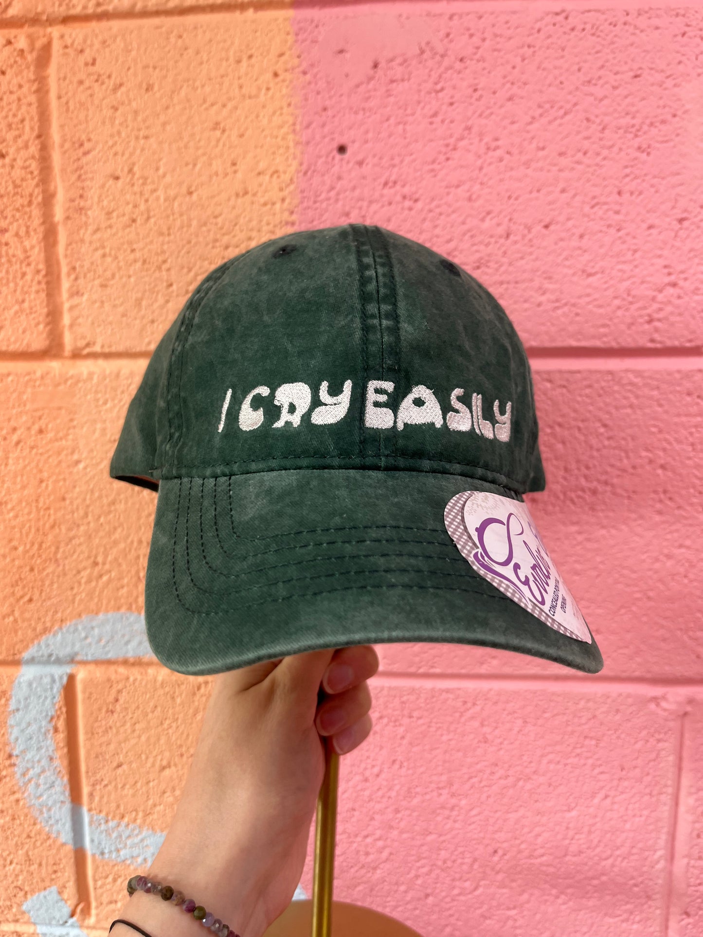 I Cry Easily Embroidered Hat