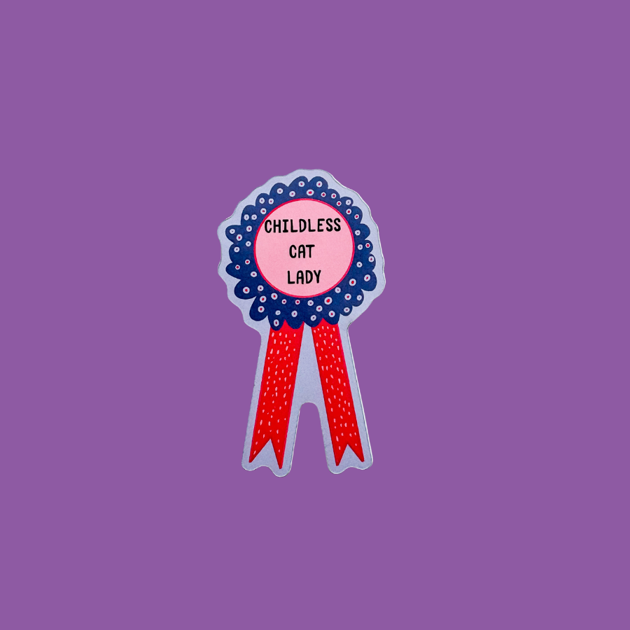 "Childless Cat Lady" Award Vinyl Sticker