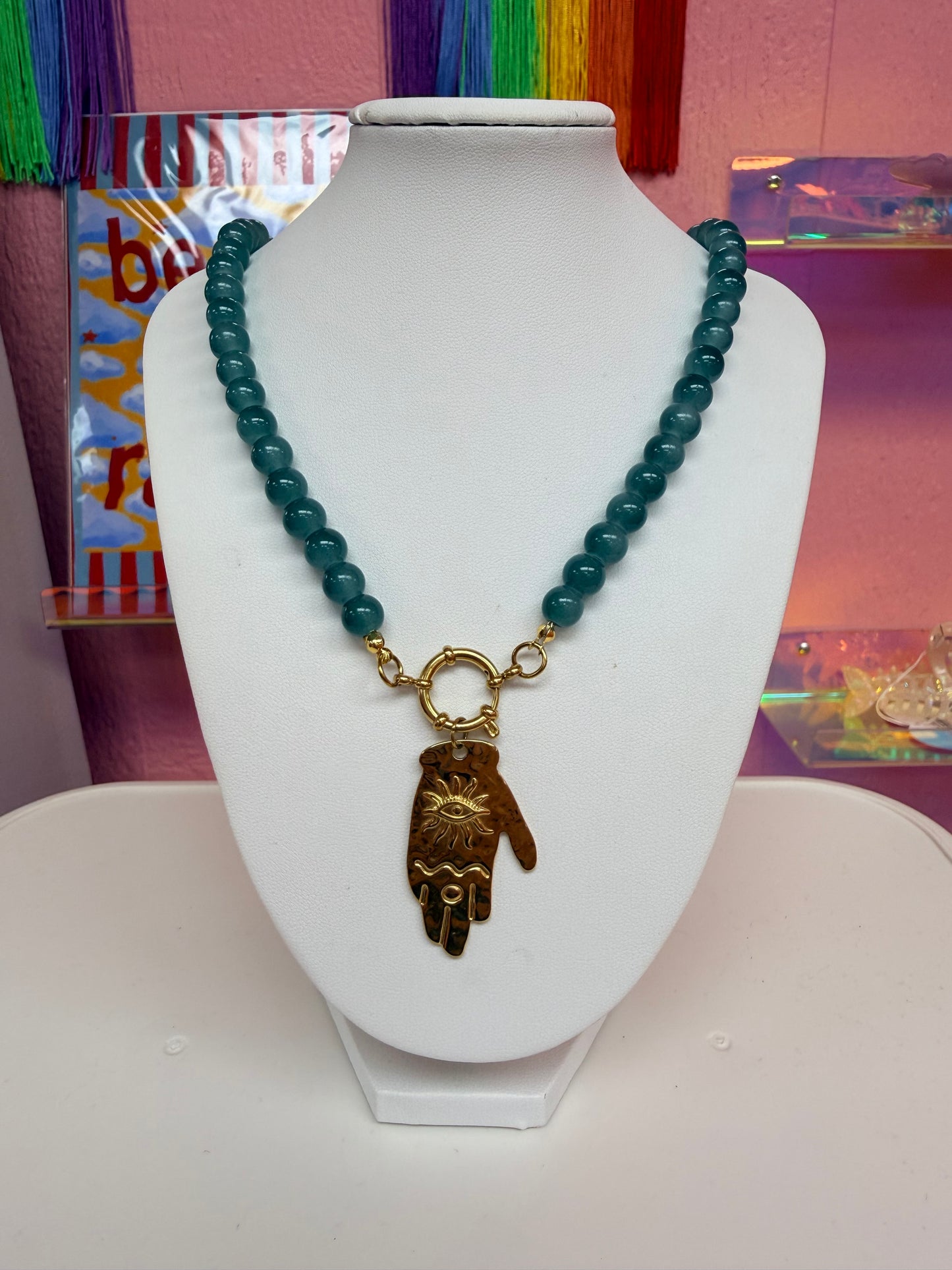 Katy Titanium Beaded Necklace