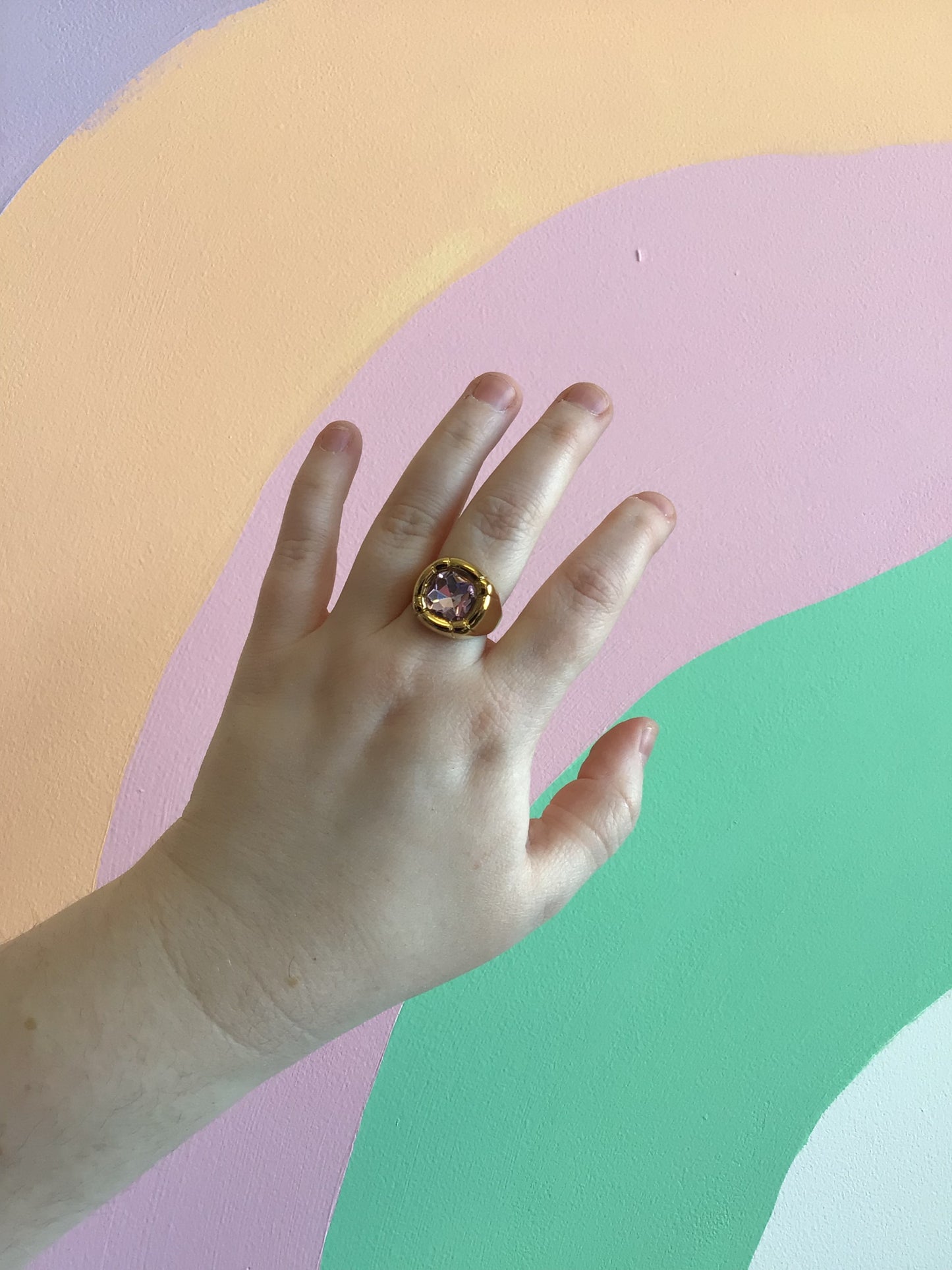 Statement Gem Titanium Ring