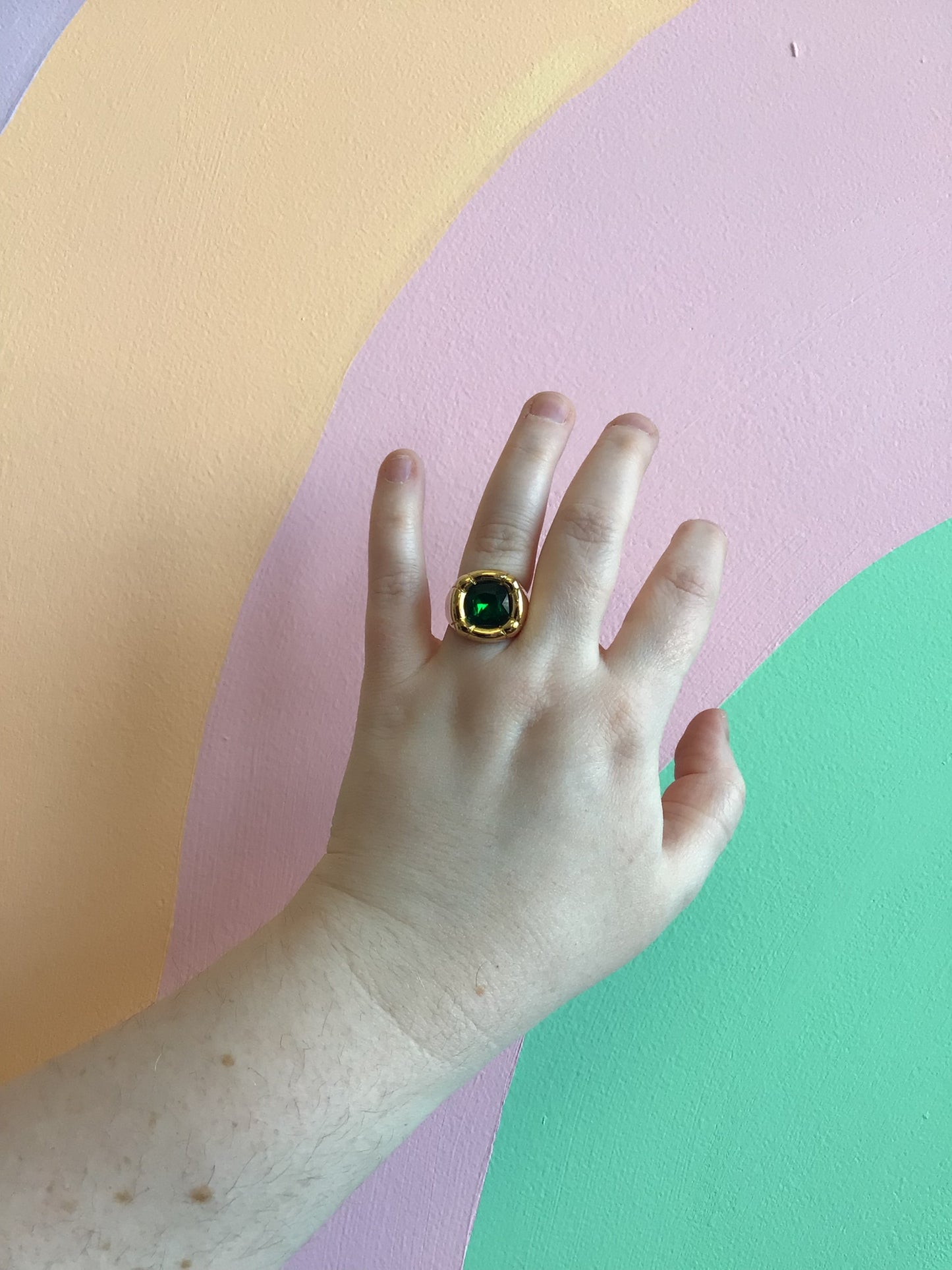 Statement Gem Titanium Ring