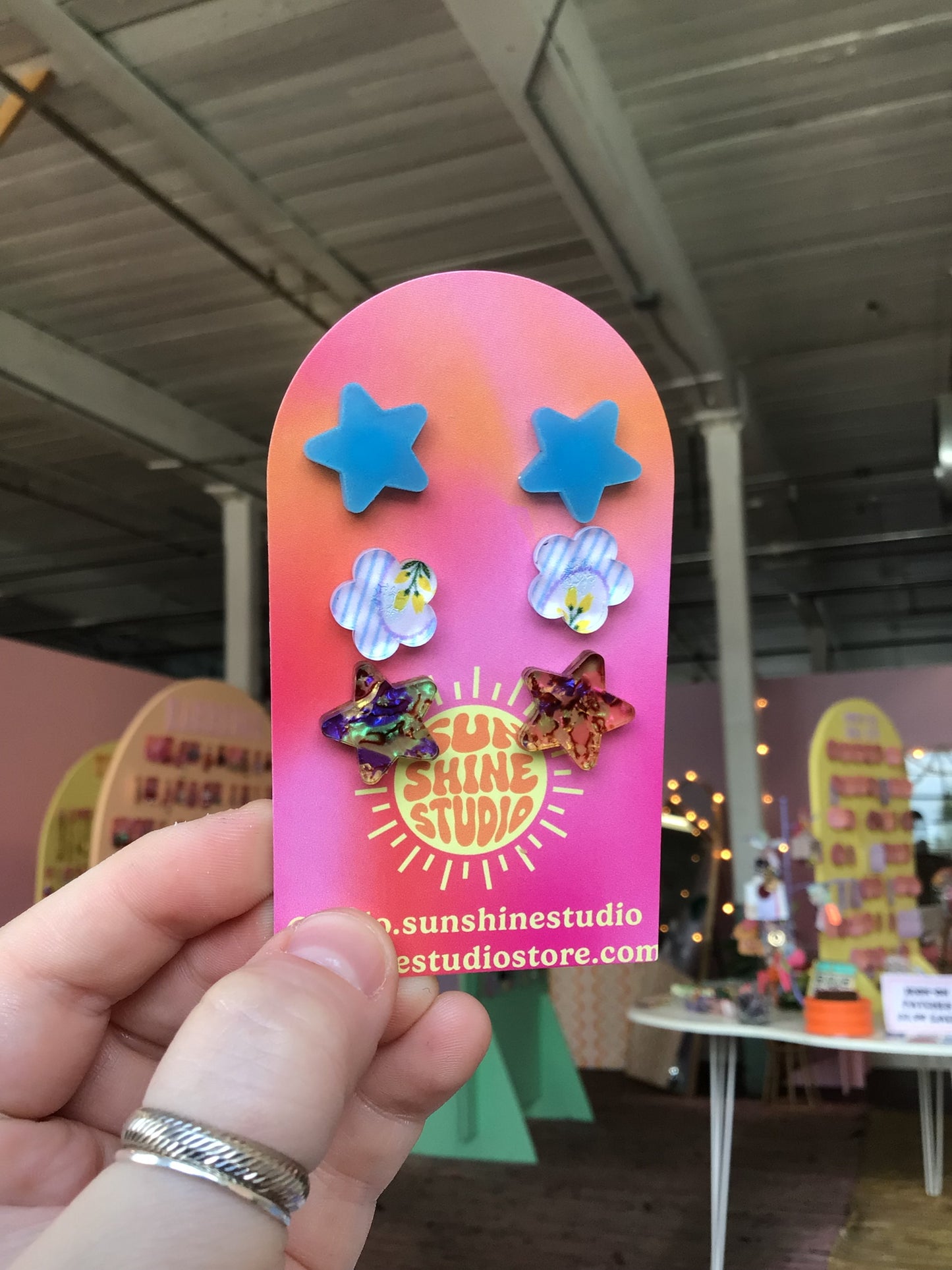 Happy Shapes Acrylic Stud Packs