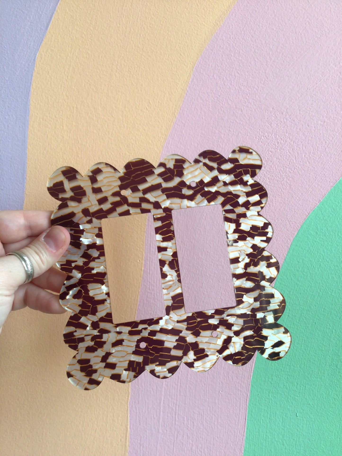 Brown Crackle Outlet Cover