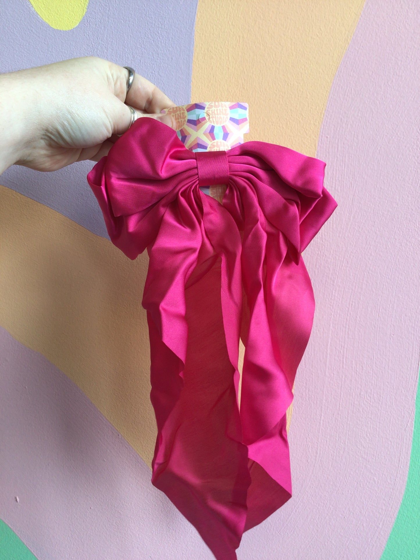 Oversized Satin Bow