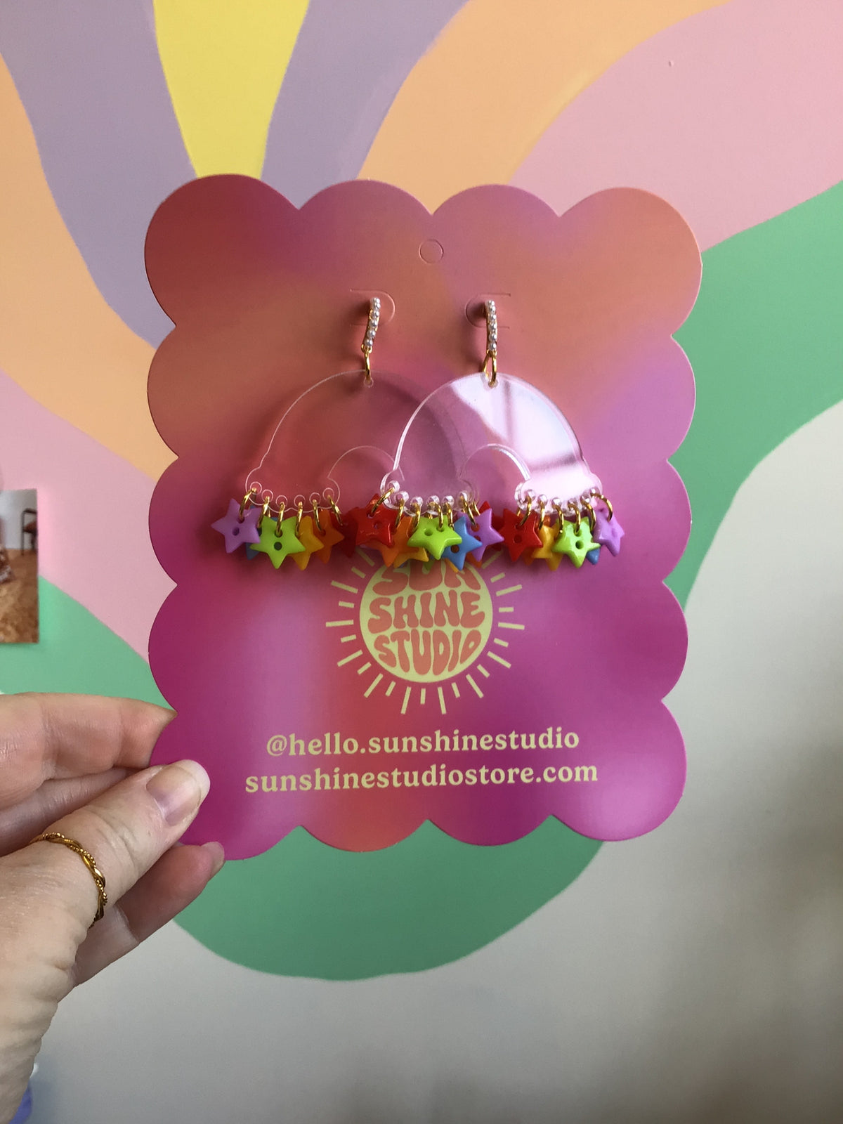 Bright and Fun Button Dangle Earrings