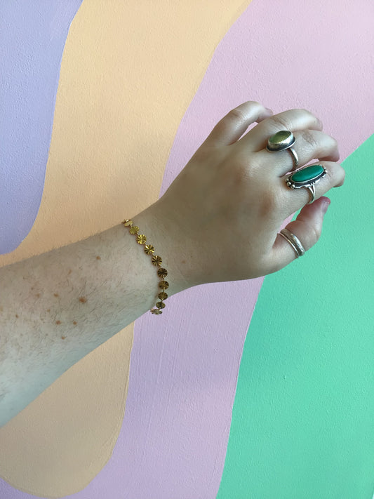 Titanium Starburst Chain Bracelet