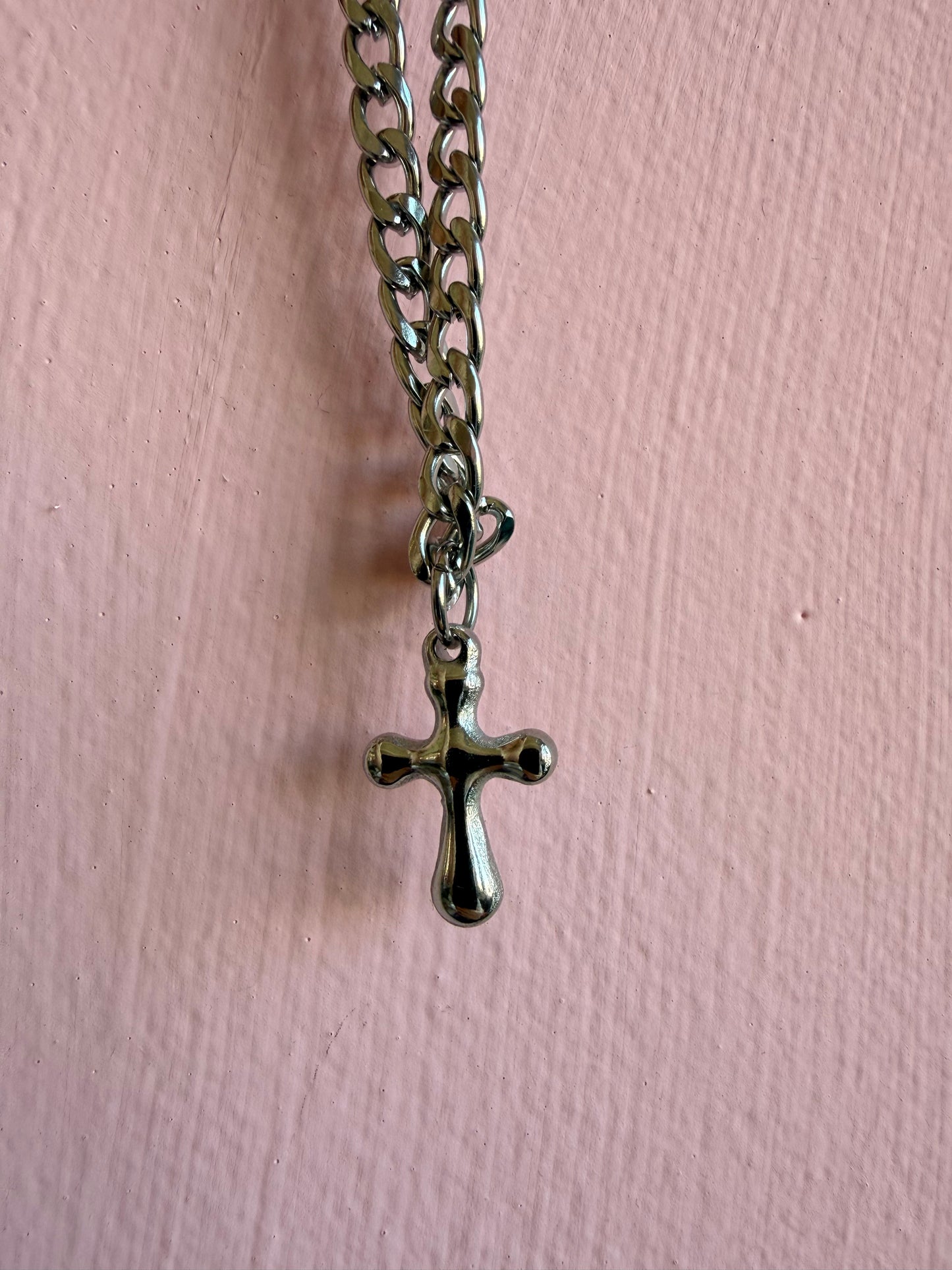Chunky Cross Charm Bracelet