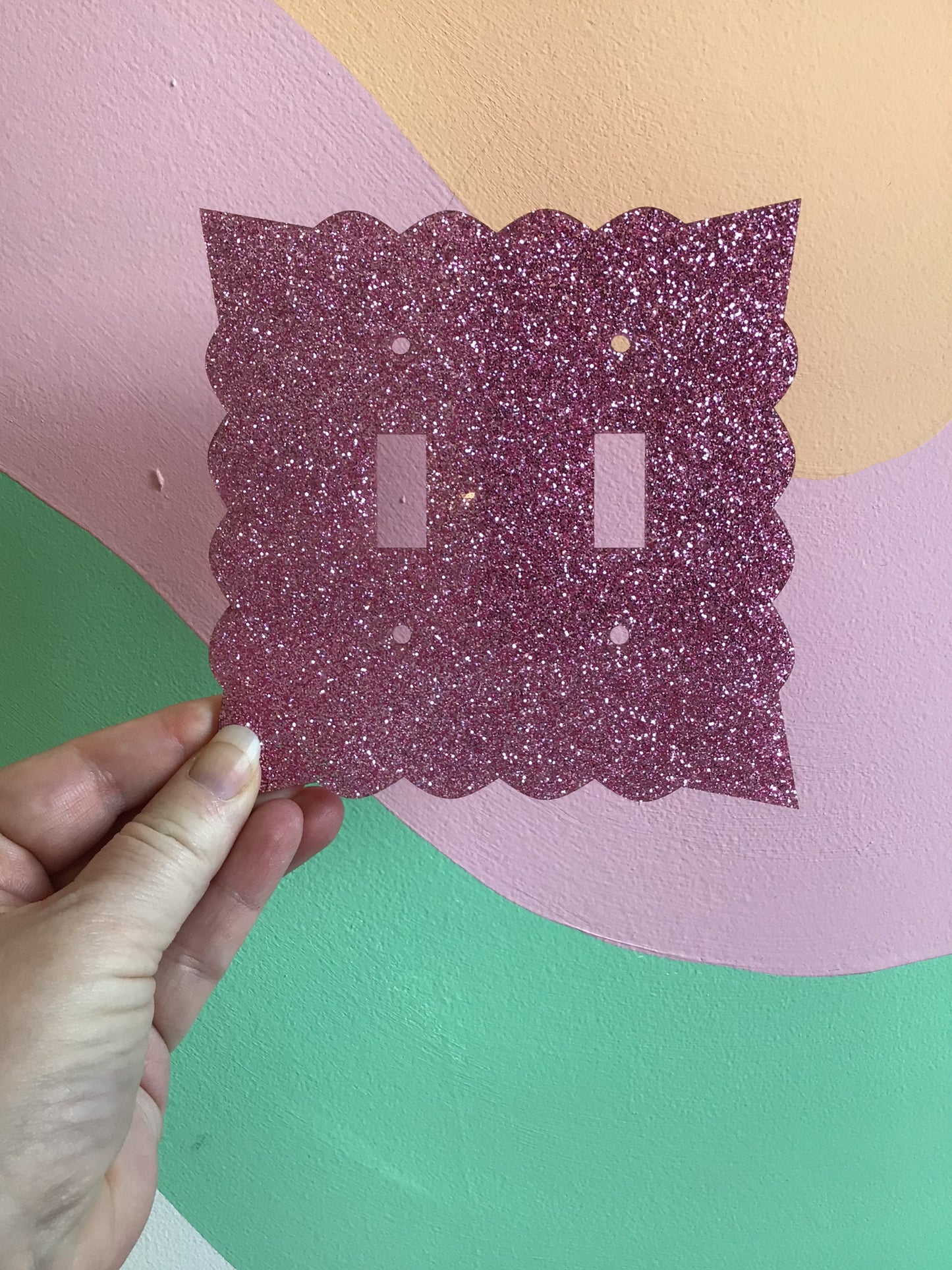 Pink Glitter Outlet Covers
