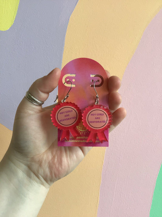 “Hot Girls Are Dehydrated” Earrings