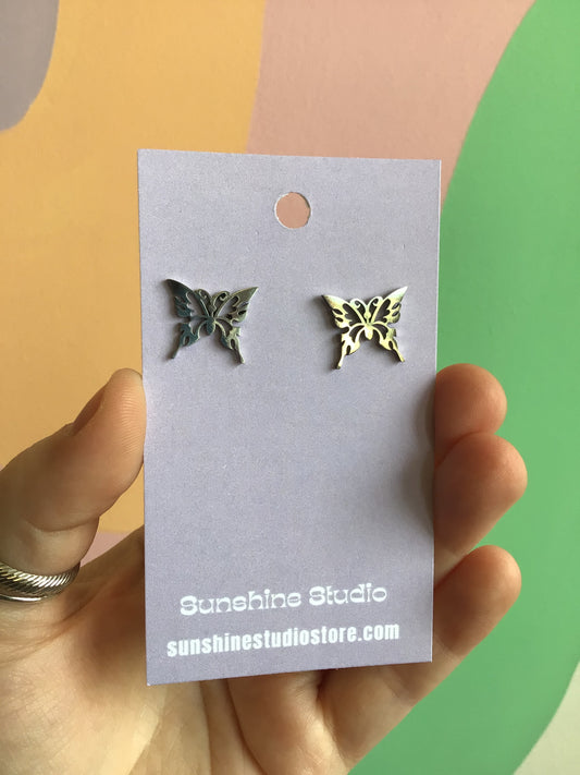 Tiny Y2K Swallowtail Butterfly Studs