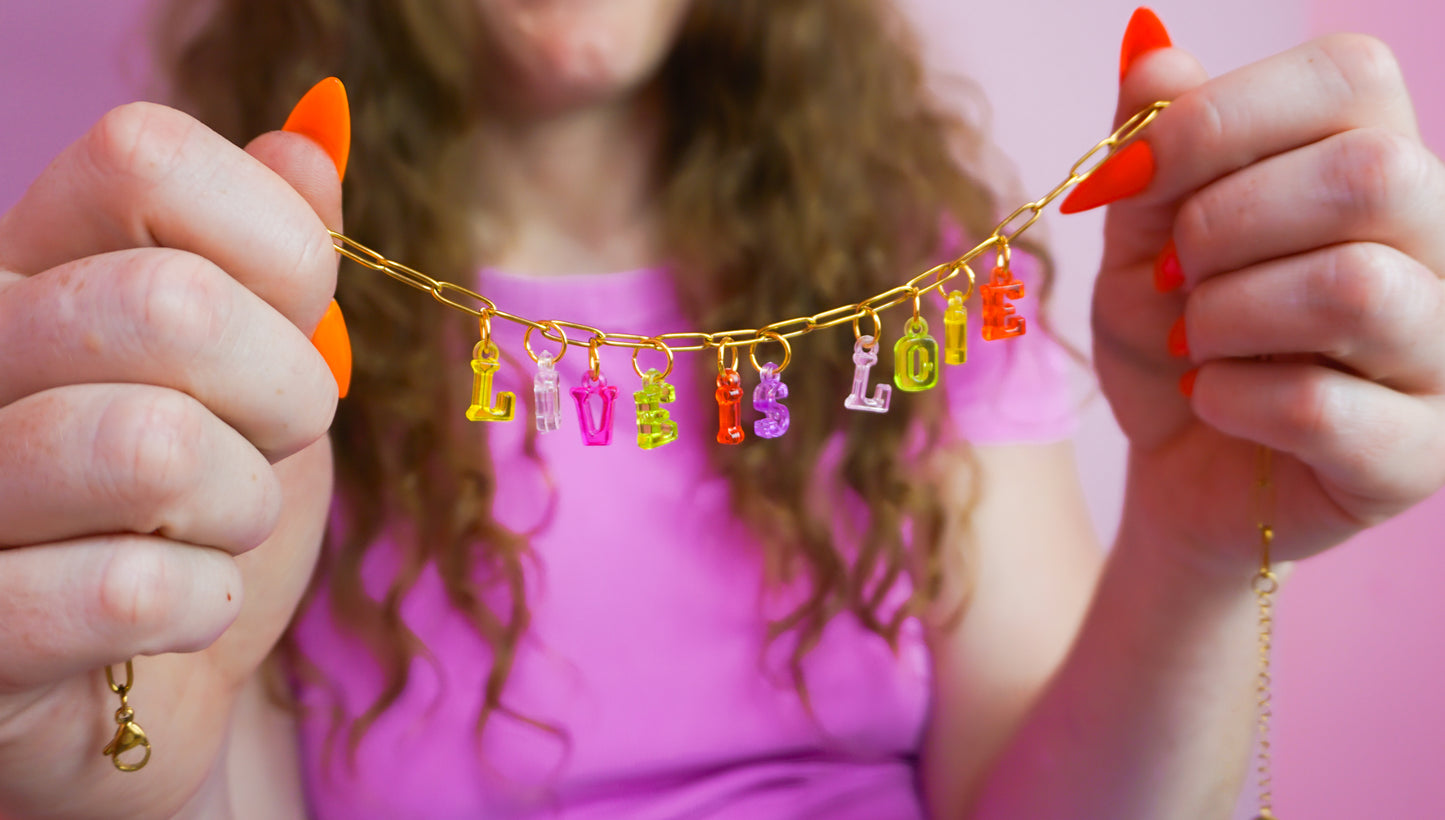 Love is Love Colorful Charm Necklace