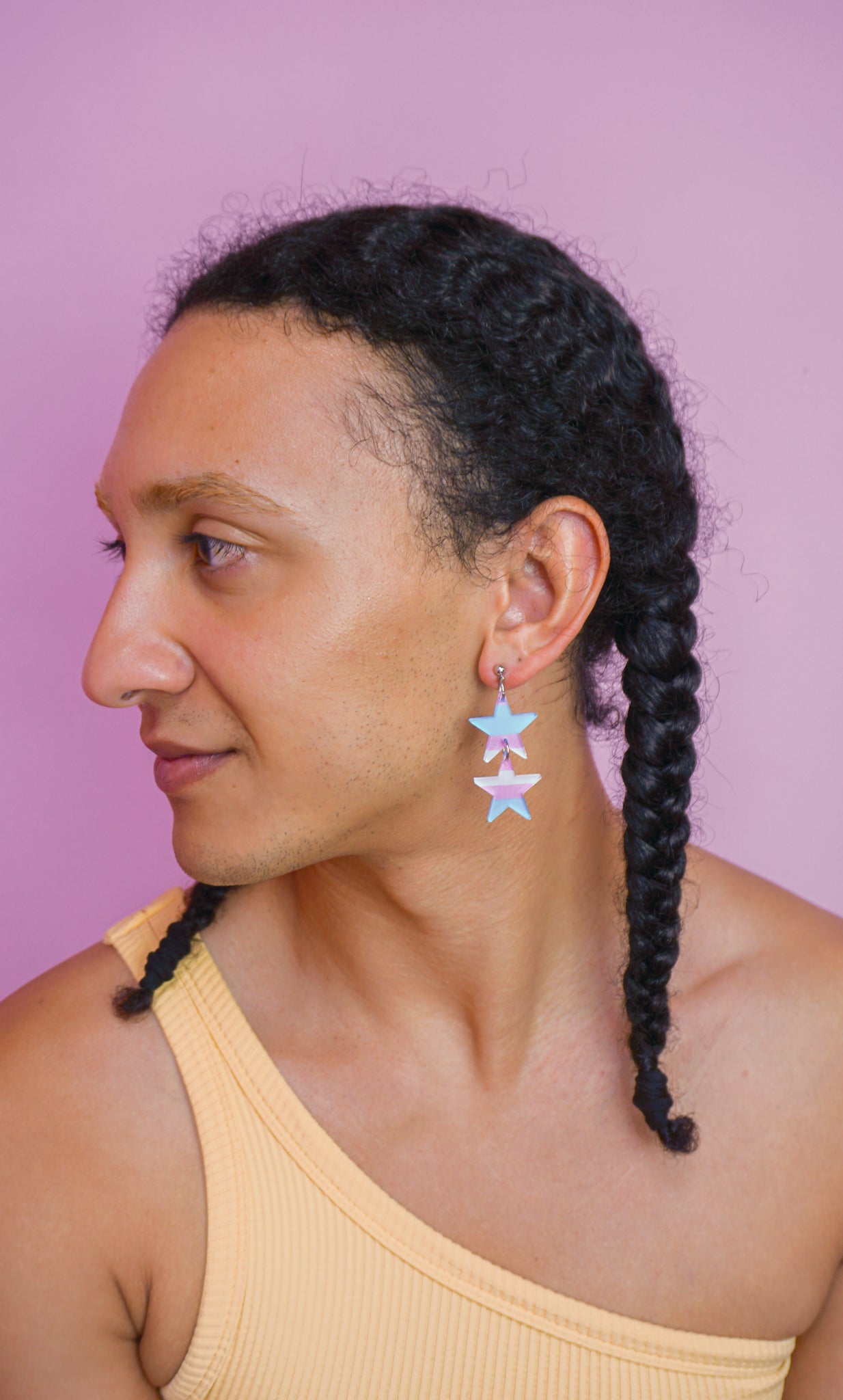 Stacked Star Earrings