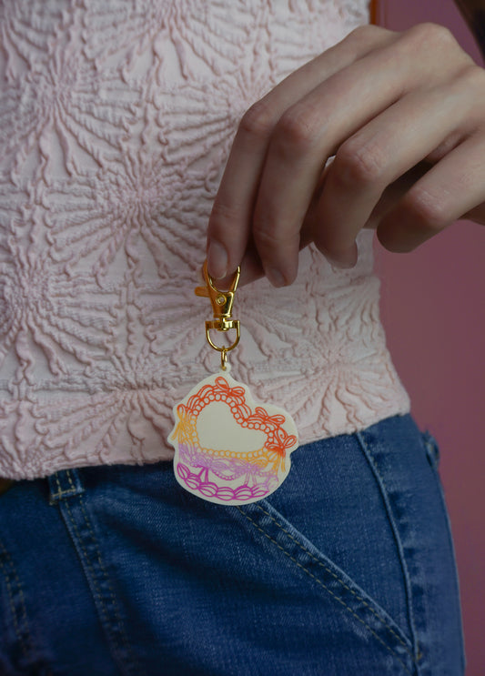Sunset Decorated Cake Bag Charm