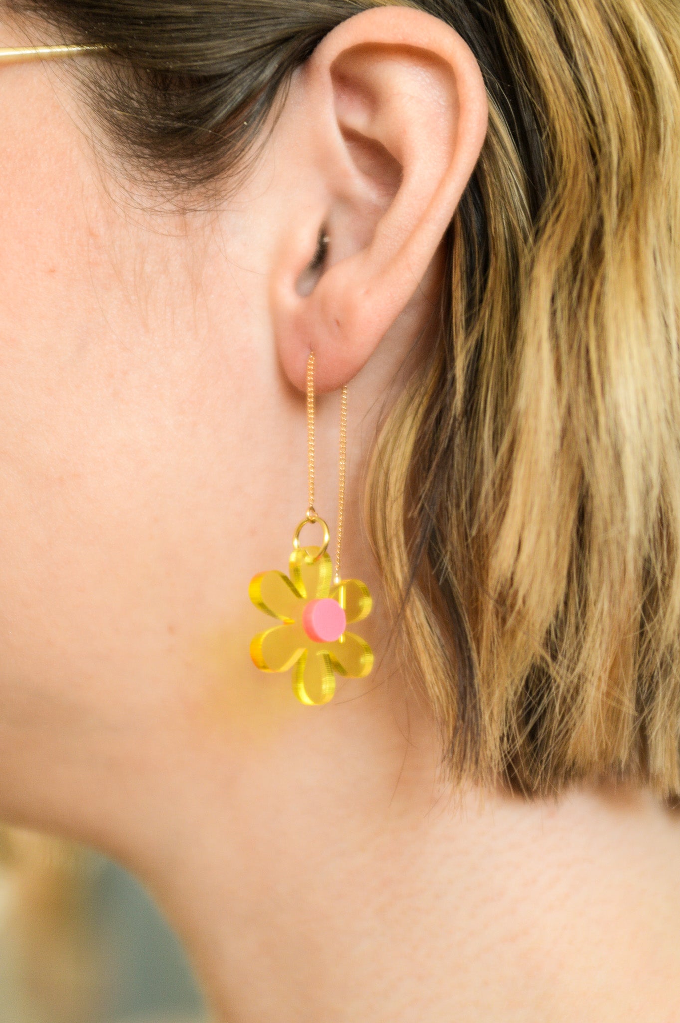 Floral Threader Earrings