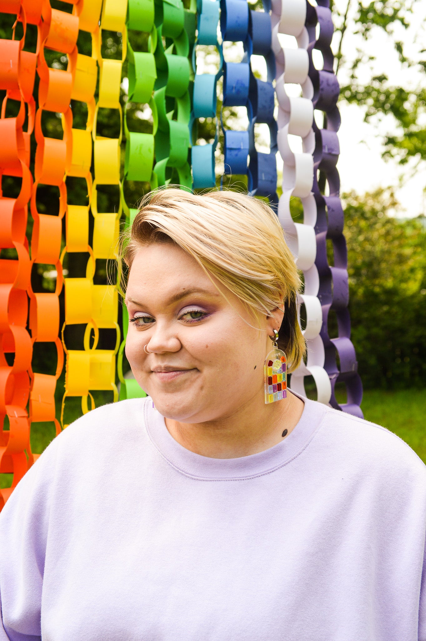 Window To Your Soul Rainbow Earrings