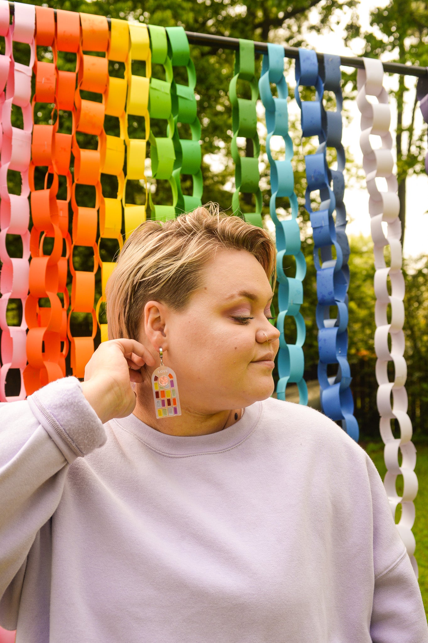 Window To Your Soul Rainbow Earrings