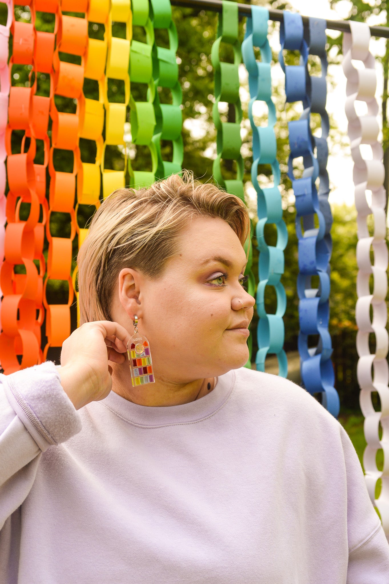 Window To Your Soul Rainbow Earrings