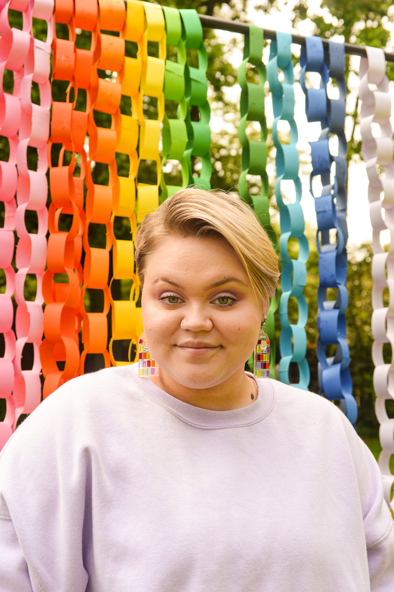 Window To Your Soul Rainbow Earrings