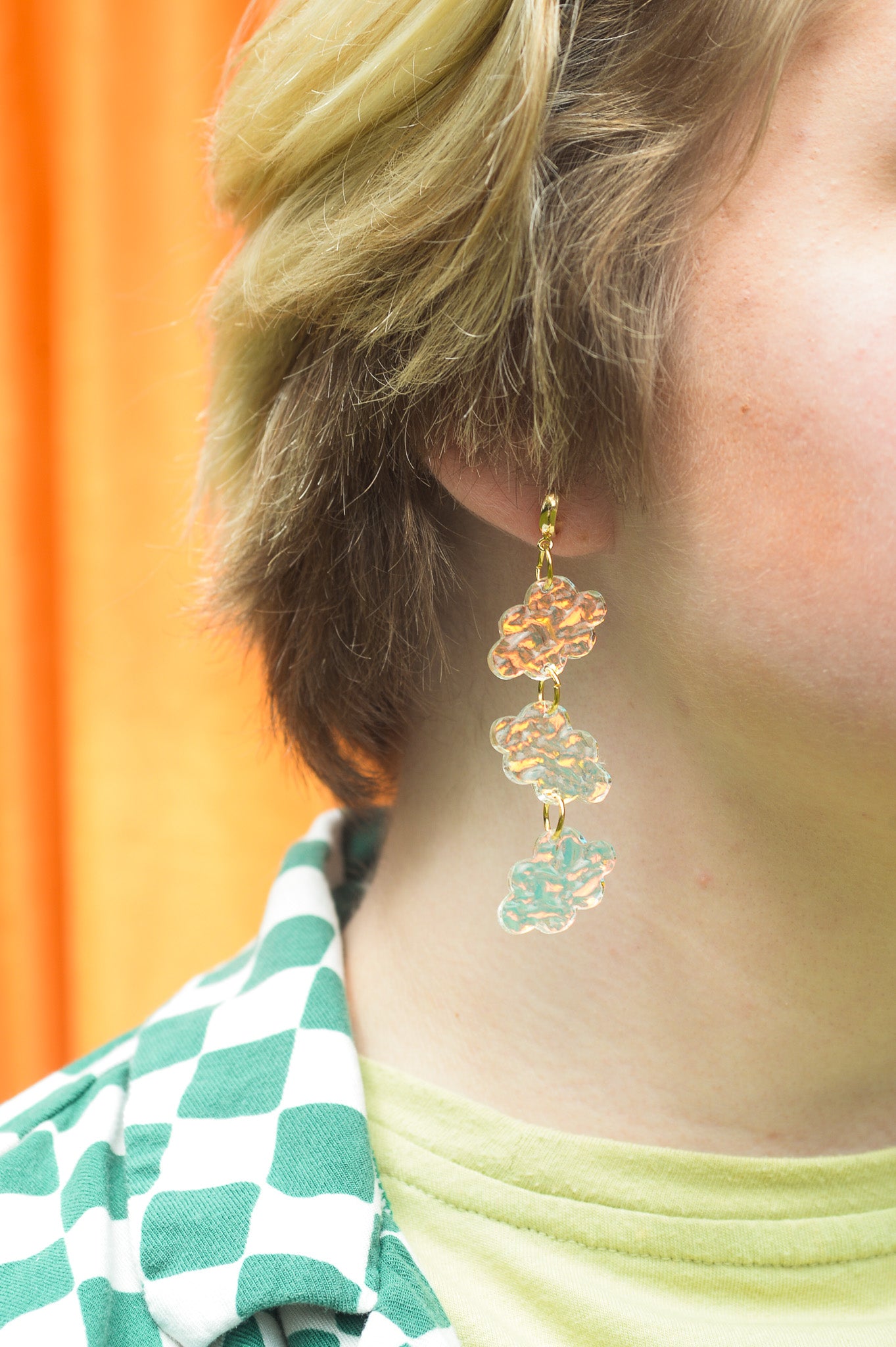 Iridescent Cloud Earrings