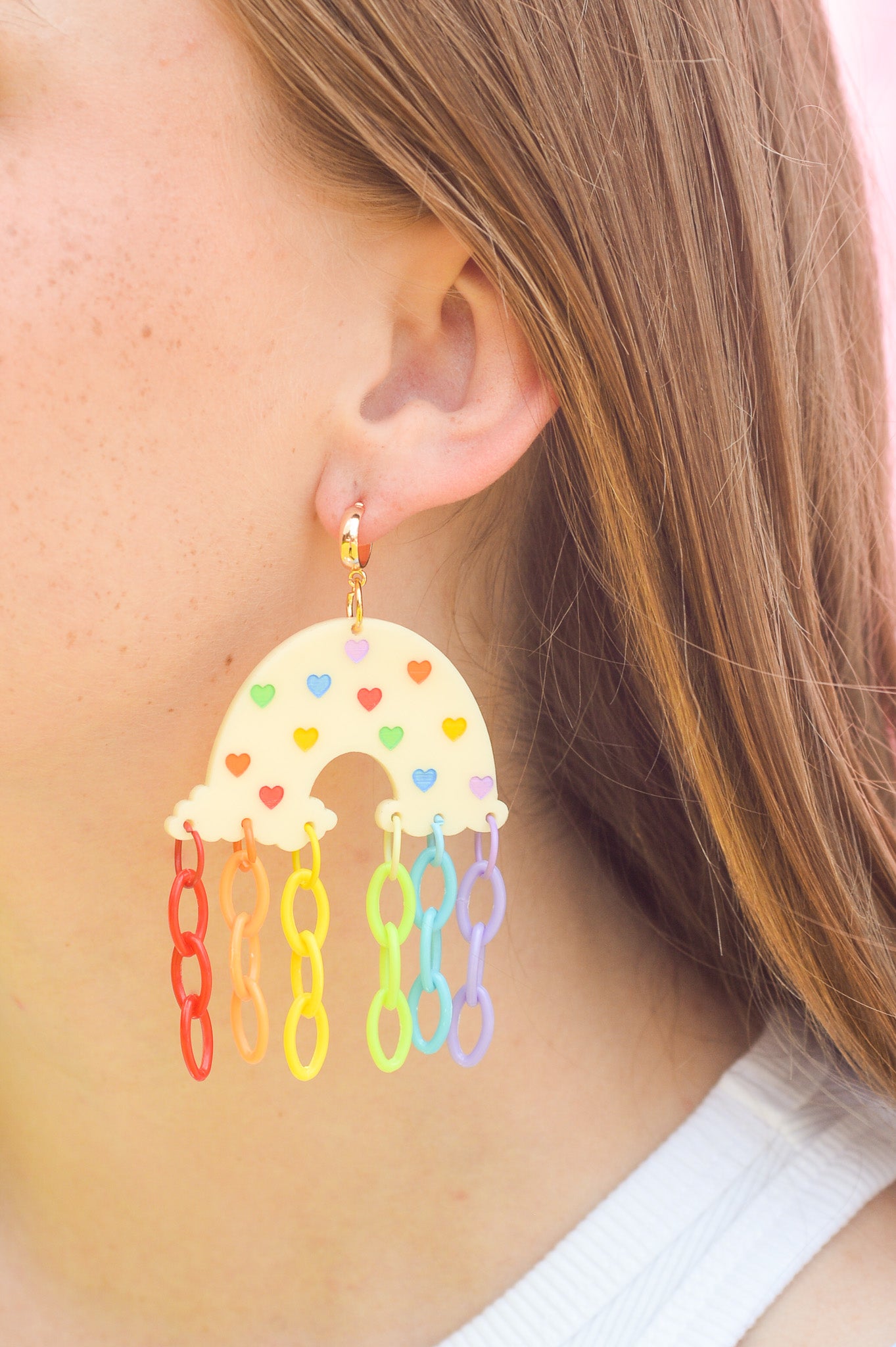 Colorful Rainbow Chain Earrings