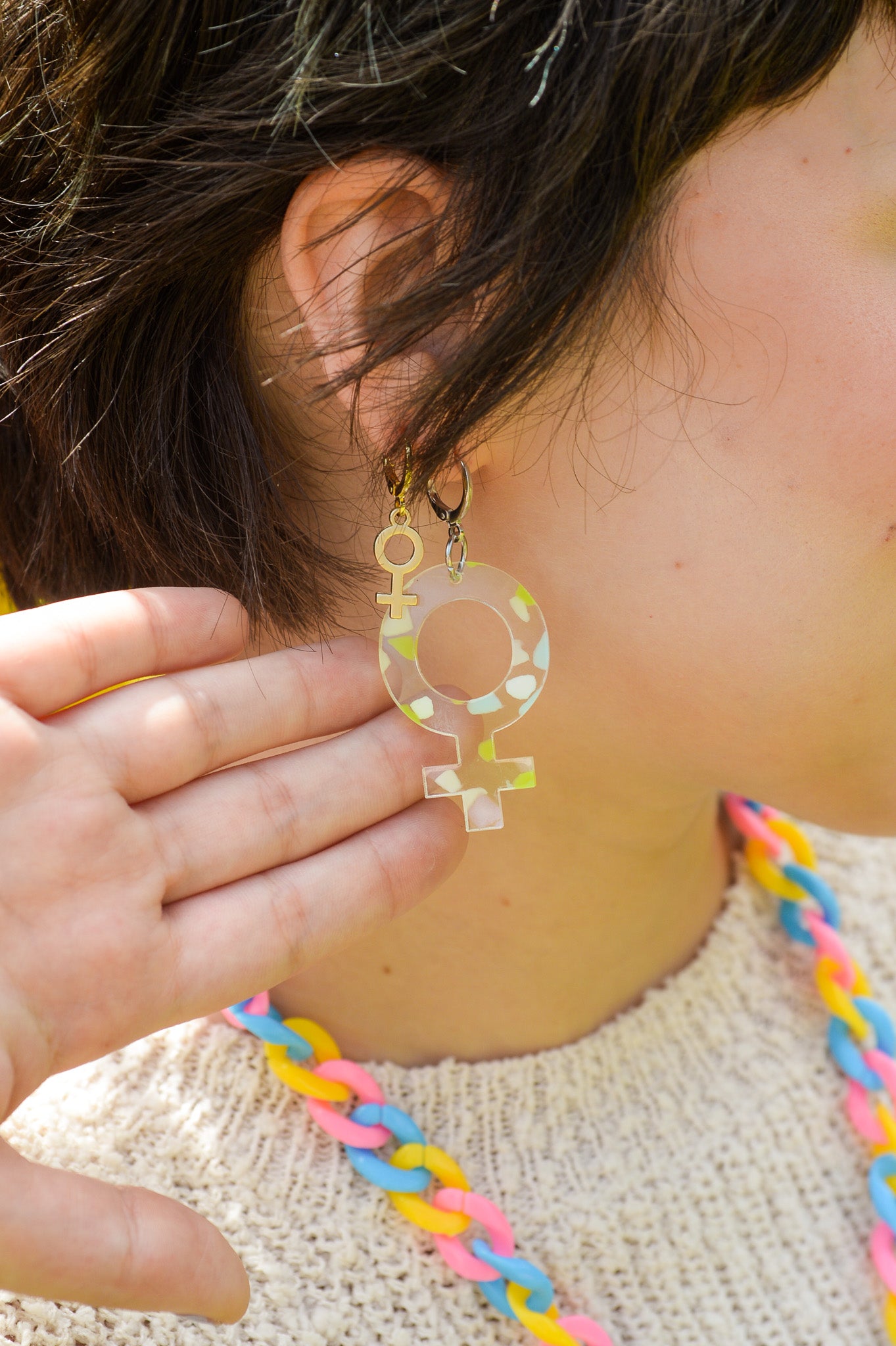 Pastel Rainbow "LOVE" Necklace