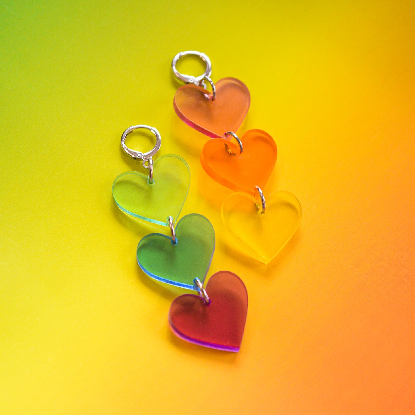 Translucent Rainbow Hearts