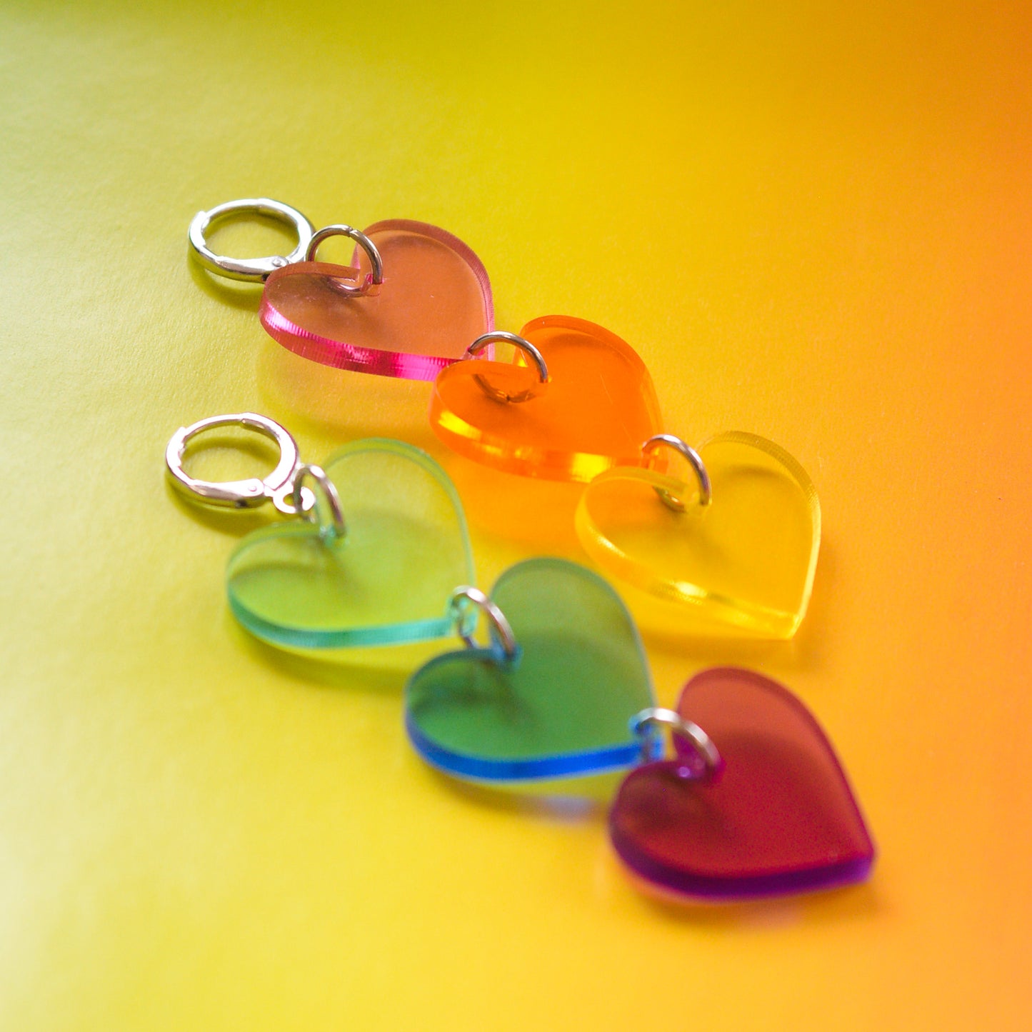 Translucent Rainbow Hearts