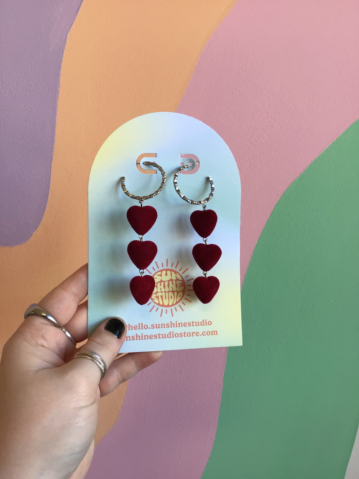 Triple Velvet Hearts