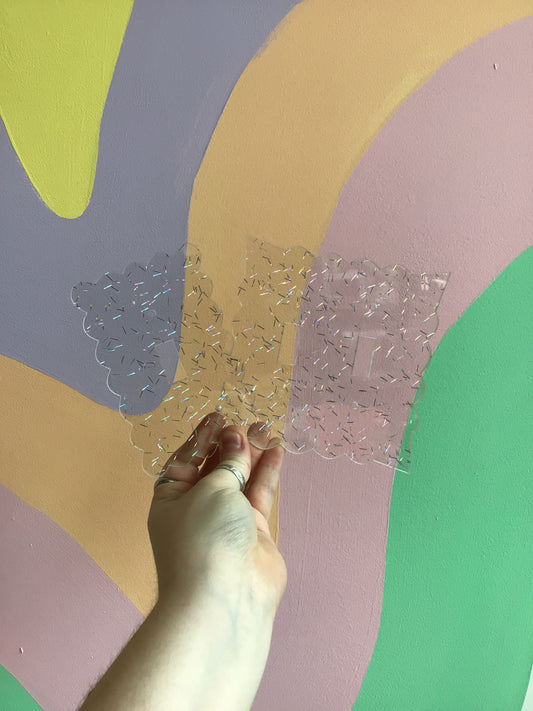 Clear Holographic Confetti Outlet Covers