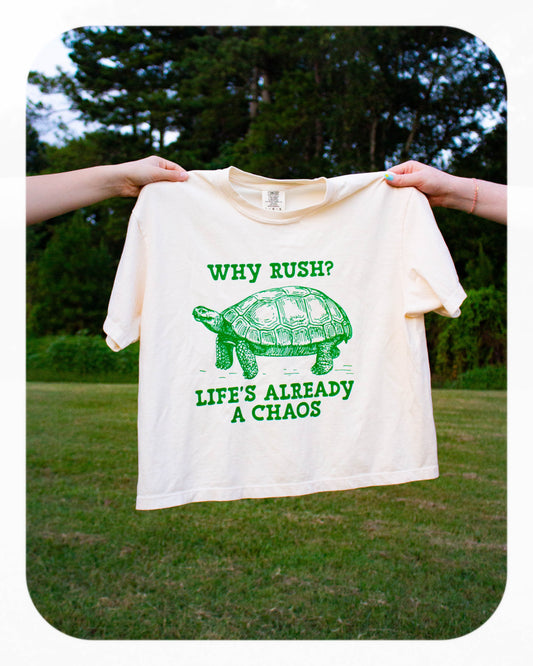"Why Rush? Life's Already a Chaos" T-Shirt