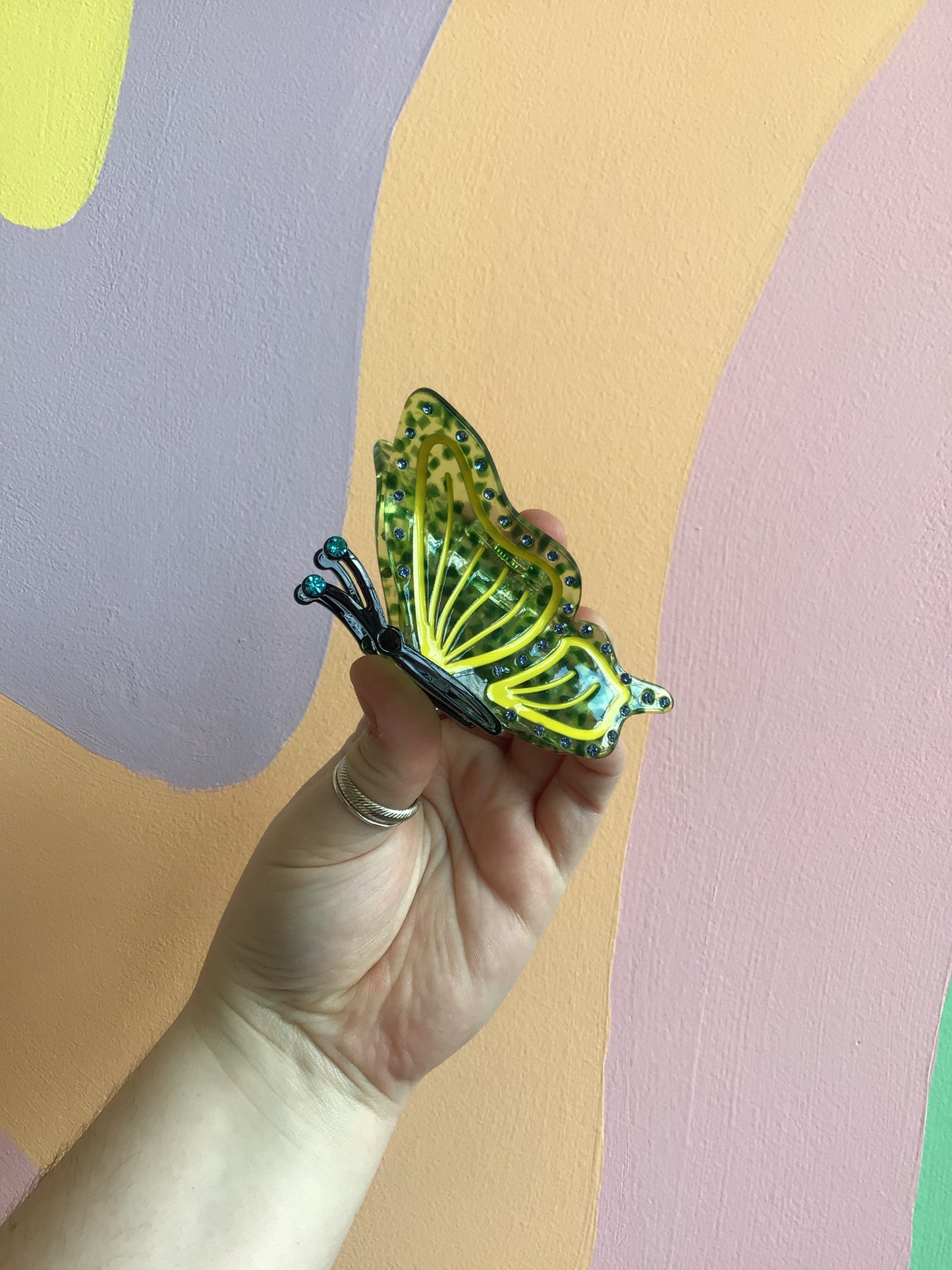 Bedazzled Butterfly Hair Claw