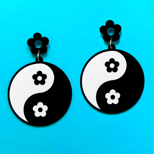 Retro Yin Yang Drop Earrings