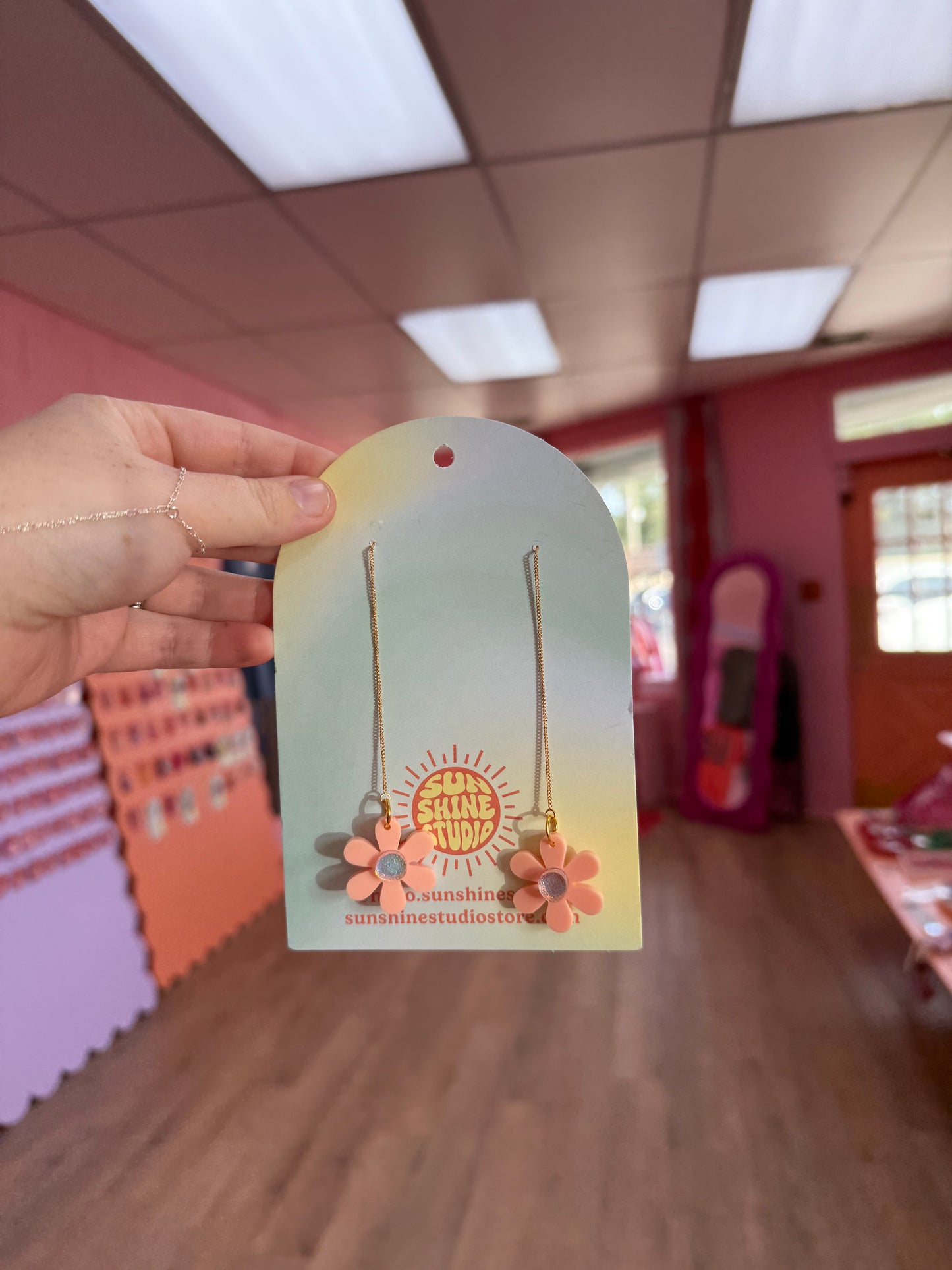 Floral Threader Earrings