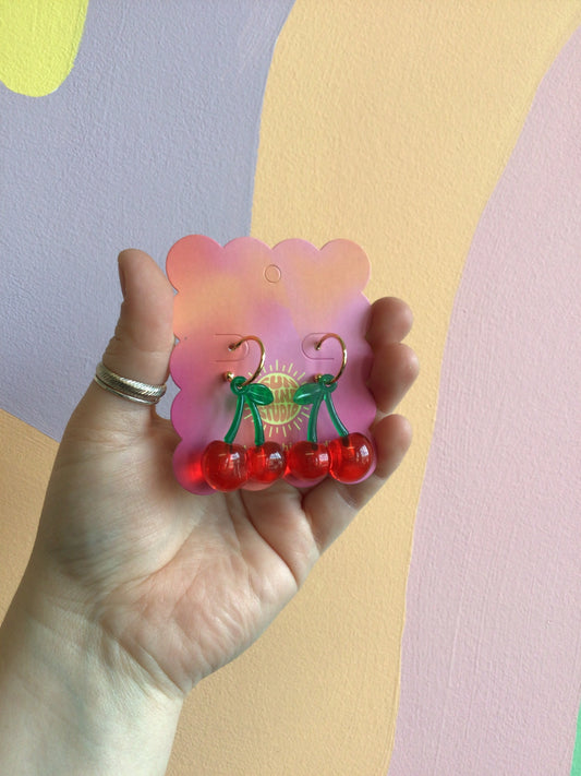 Cherry Resin Hoops