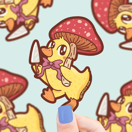 Stabby Cottage Duck Vinyl Sticker