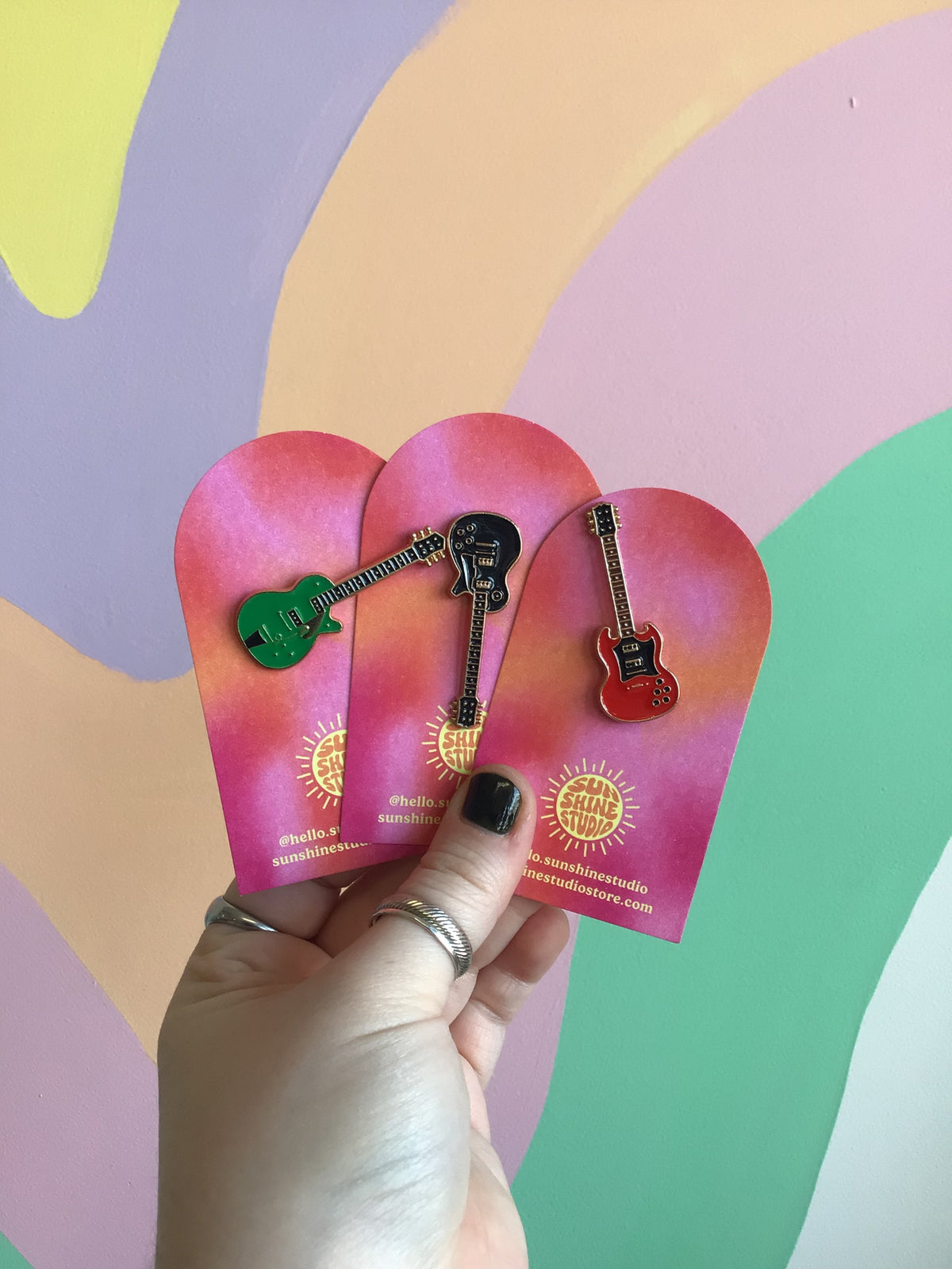 Guitar Enamel Pins