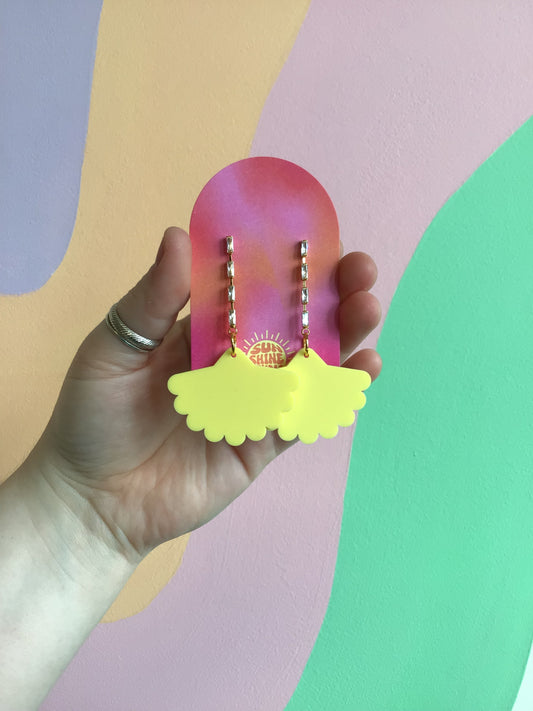 Fan Dance Acrylic Earrings