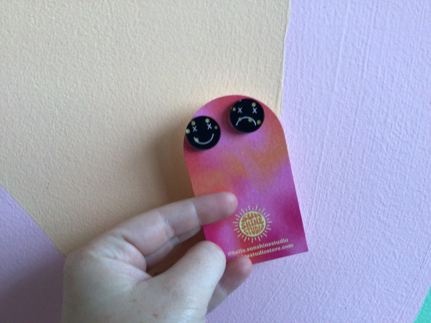Sad Face Earrings